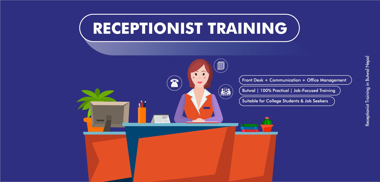 Receptionist & Front Desk Training in Butwal Nepal
